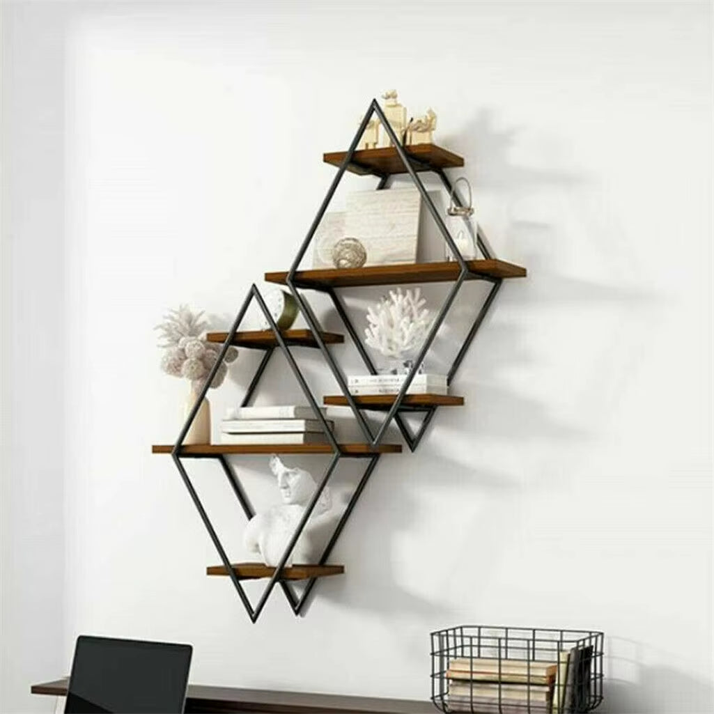 Wall Mounted Wooden Floating Shelves Decorative Kitchen Wall Display Shelf