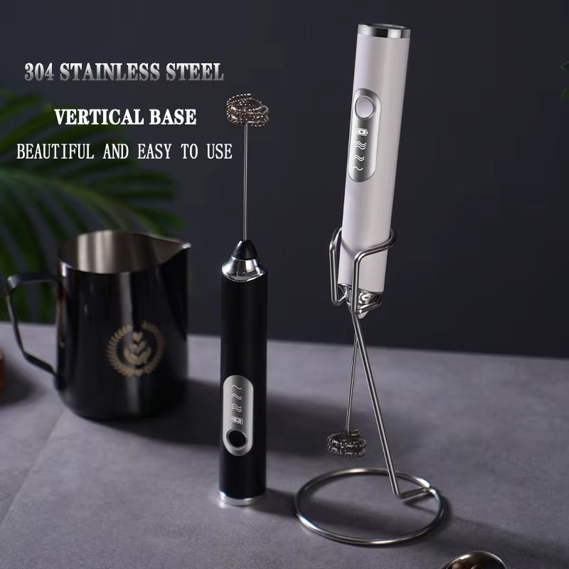 Electric Milk Foamer Blender Wireless Coffee Whisk Mixer Handheld Egg Beater Cappuccino Frother Mixer USB Portable Kitchen Tools