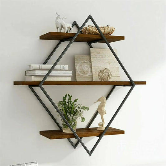 Wall Mounted Wooden Floating Shelves Decorative Kitchen Wall Display Shelf