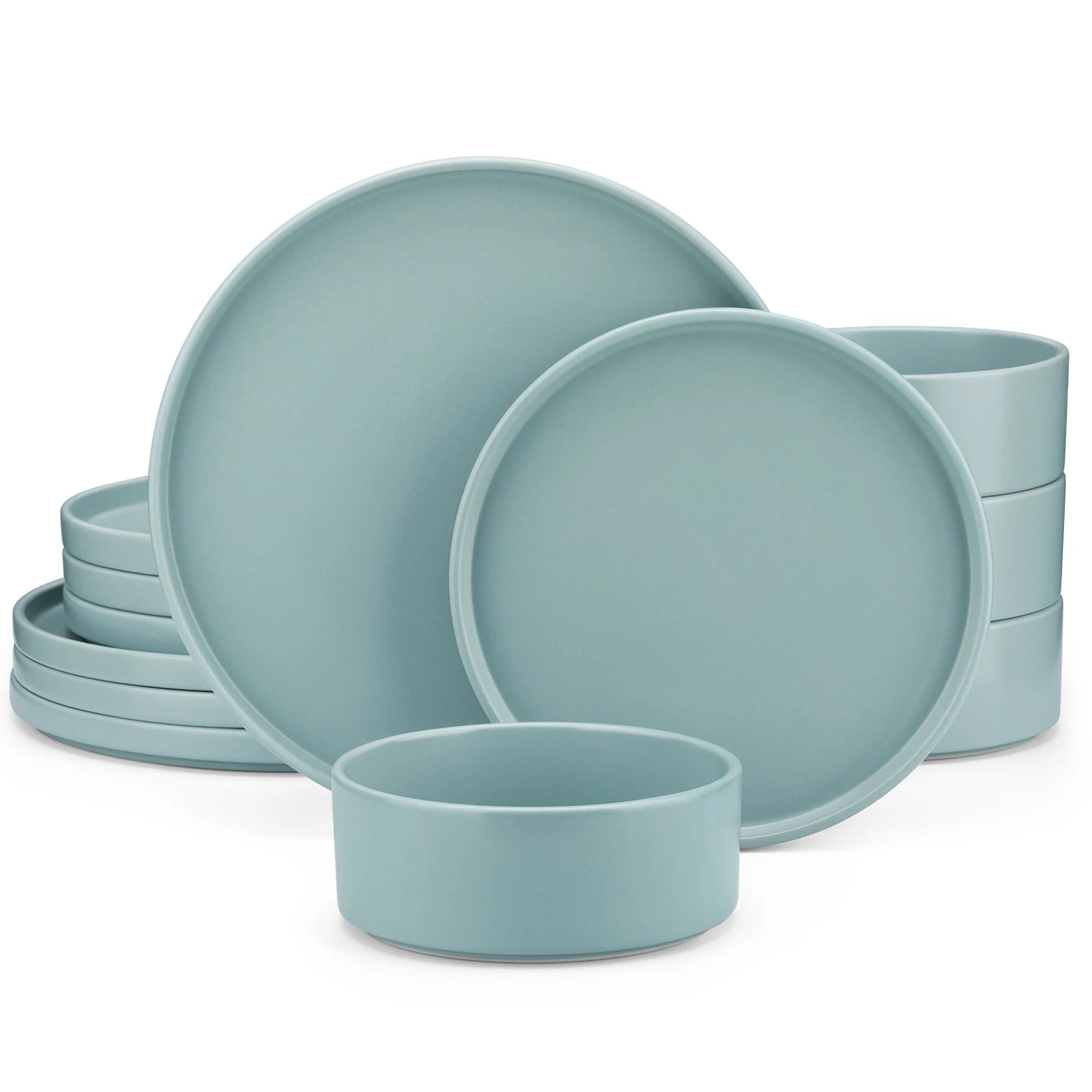 VANCASSO VENUS 12/24/36 Piece CREAM (5 Colors Optional) Stoneware Tableware Set with Dinner/Dessert Plate/Bowl for 4/8/12