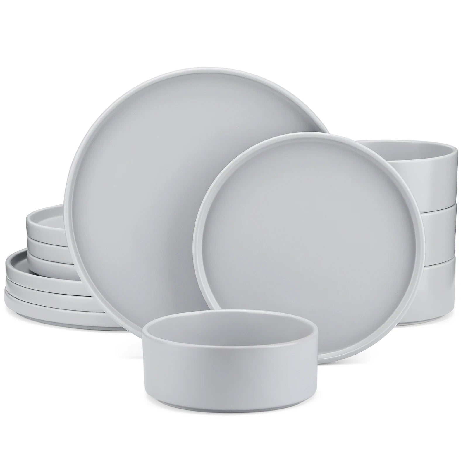 VANCASSO VENUS 12/24/36 Piece CREAM (5 Colors Optional) Stoneware Tableware Set with Dinner/Dessert Plate/Bowl for 4/8/12