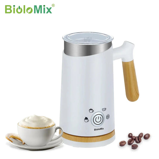 Biolomix NEW Automatic Hot and Cold Milk Frother Warmer for Latte, Foam Maker for Coffee, Hot Chocolates, Cappuccino