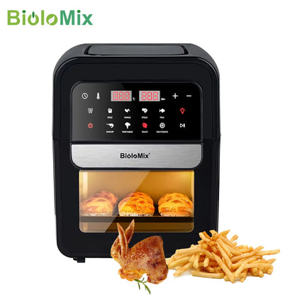 7L Multifunctional Air Fryer and Electric Oven with Dehydrator and Convection Features, Touch Screen Presets for Frying and Roasting