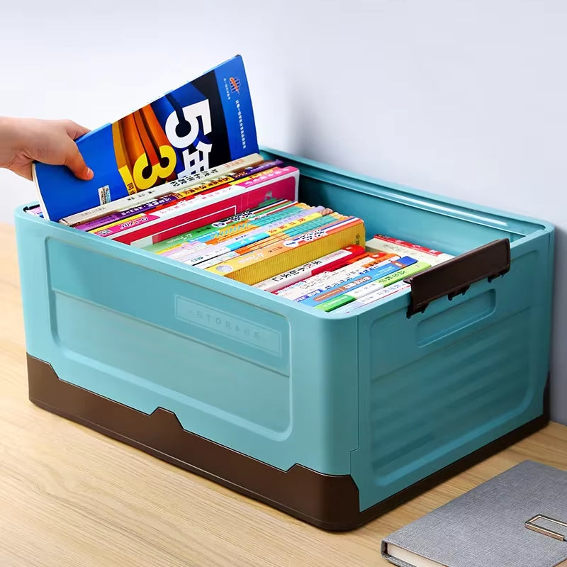 1Pc Foldable Storage Box Wardrobe Storage Box Large Capacity for Toy Clothes Snacks Books Shoes Plastic Box for Car Household