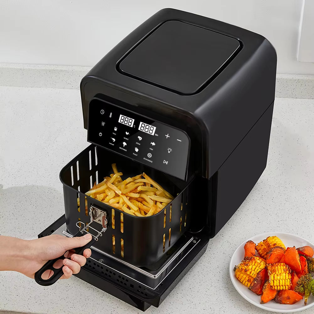 7L Multifunctional Air Fryer and Electric Oven with Dehydrator and Convection Features, Touch Screen Presets for Frying and Roasting