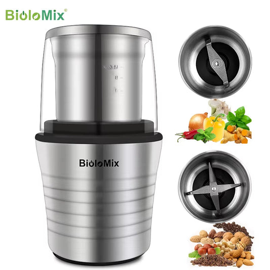 300W Electric Spices & Coffee Bean Grinder – 2-in-1 Wet & Dry