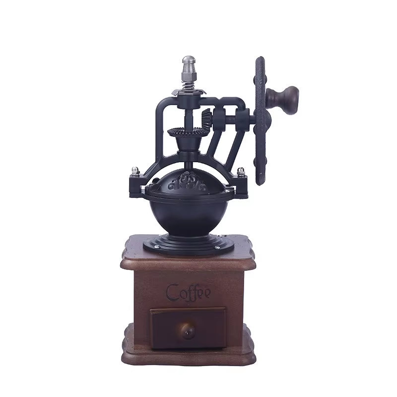 Hand Shake Coffee Bean Grinders Vintage Big Wheel Manual Coffee Machine Cast Iron Vintage Shaker Coffee Grinding Beans